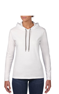 WOMENS CRS FASHION L/S HOODED TEE