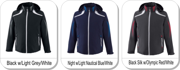 MENS ACTIVE LITE COLOUR-BLOCK JACKET is available in the following colours: Black w/Light Grey/White, Night w/Light Nautical Blue/White, Black Silk w/Olympic Red/White