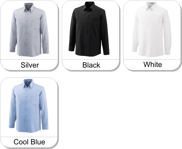 MENS WRINKLE FREE 2-PLY 80S COTTON STRIPE JACQUARD TAPED SHIRT is available in the following colours: Silver, White, Black, Cool Blue