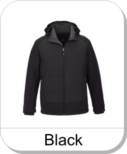 NEO MENS INSULATED HYBRID SOFT SHELL JACKETS     is available in the following colours: Black