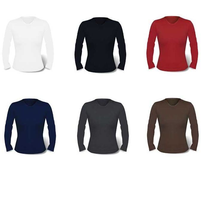 L/S CREW NECK RIB T-SHIRT is available in the following colours: BLACK, RED, NAVY, CHOCOLATE