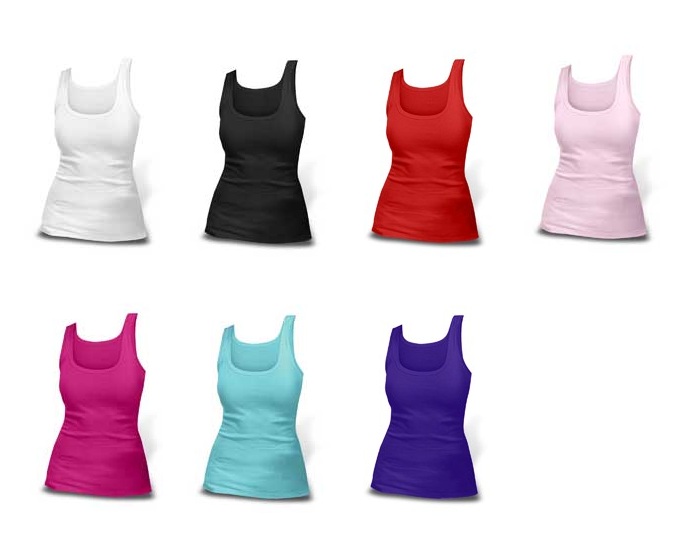 SHEER MINI RIB TANK TOP is available in the following colours: BLACK, RED, PINK, BERRY, TEAL, TEAM PURPLE