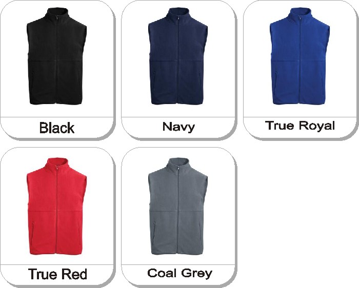 Coal Harbour� Polar Fleece Vest is available in the following colours: Navy, Black, Coal Grey, True Red, True Royal
