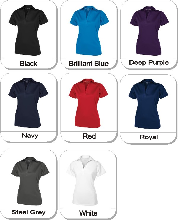 COAL HARBOUR� EVERYDAY LADIES� SPORT SHIRT is available in the following colours: White, Black, Steel Grey, Red, Brilliant Blue, Royal, Navy, Deep Purple