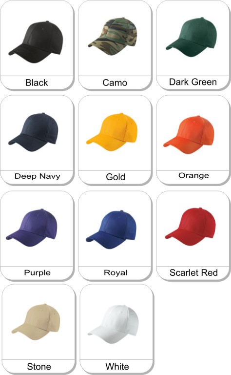 New Era� Structured Stretch Cotton Cap is available in the following colours: Black, Camo, Dark Green, Deep Navy, Gold, Orange, Purple, Royal, Scarlet, Stone, White, Graphite