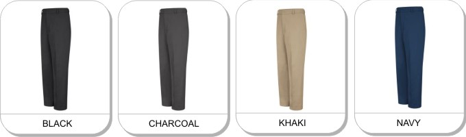 RED KAP� DURA-KAP� INDUSTRIAL PANT is available in the following colours: Black, Charcoal, Khaki, Navy