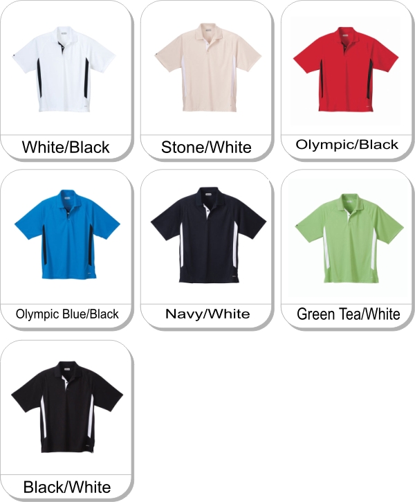 MITICA Short sleeve polo is available in the following colours: White/Black,  Stone/White,  Red/Black,  Olympic Blue/Black,  Navy/White,  Green Tea/White,  Black/White