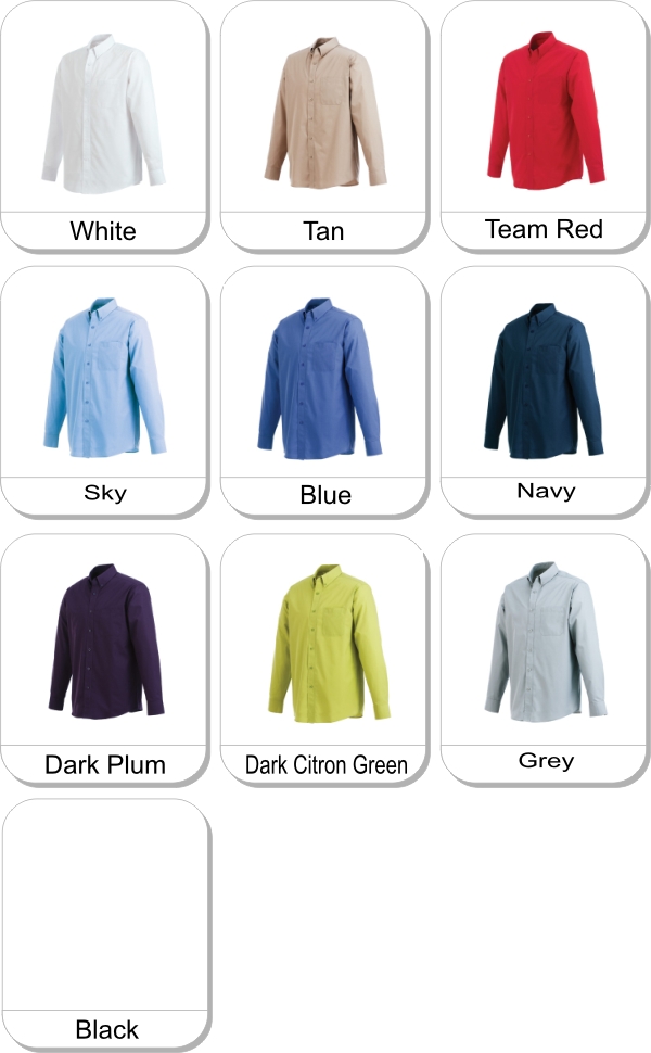 (M) PRESTON Long sleeve shirt is available in the following colours: White,  Tan,  Team Red,  Sky,  Blue,  Navy,  Dark Plum,  Dark Citron Green,  Grey,  Black