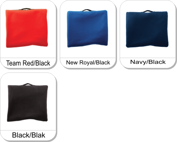 (U) SANTOS Fleece blanket is available in the following colours: Team Red/Black,  New Royal/Black,  Navy/Black,  Black/Black