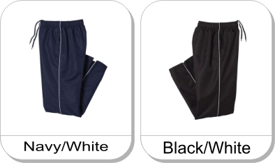 (W) NACO Track pant is available in the following colours: Navy/White,  Black/White