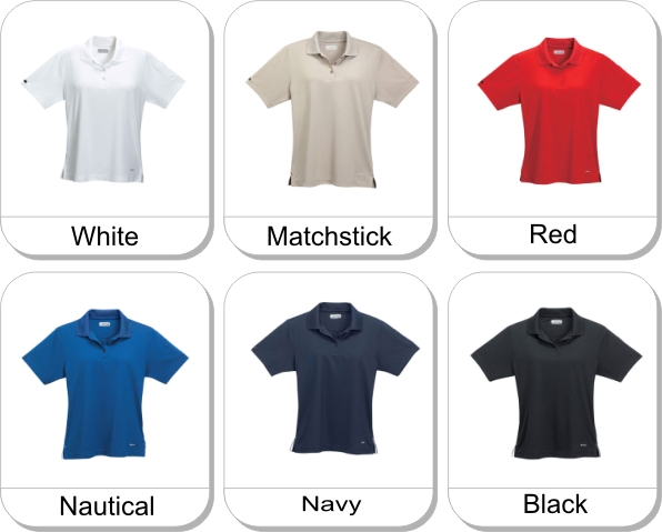 WOMEN PICO KNIT POLO WITH POCKET is available in the following colours: White,  Matchstick,  Red,  Nautical,  Navy,  Black