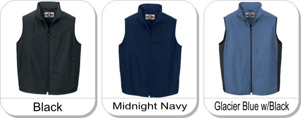 MENS ACTIVE WEAR VEST is available in the following colours: Black, Midnight Navy, Glacier Blue w/Black