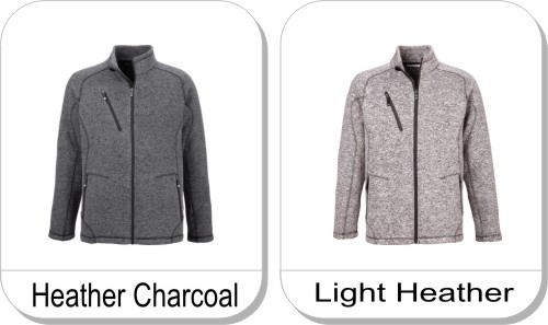 Peak Mens Sweater Fleece Jacket is available in the following colours: Heather Charcoal, Light Heather