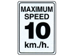 maximum speed 10 km./h. sign