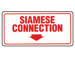 Siamese Connection Sign.