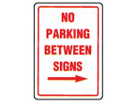 No Parking Between Signs.
