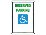 Reserved WheelChair Parking Sign.