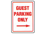Guest Parking Only Sign.