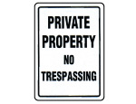 Private Property No Trespassing Sign.