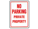 No Parking Private Property Sign.