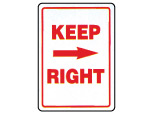 Keep Right Sign 