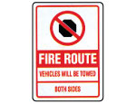 Fire Route Sign 