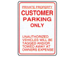 Customer Parking Only Sign 