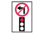 No Left Turn On Red Signal 