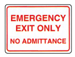 Emergency Exit Only Sign 