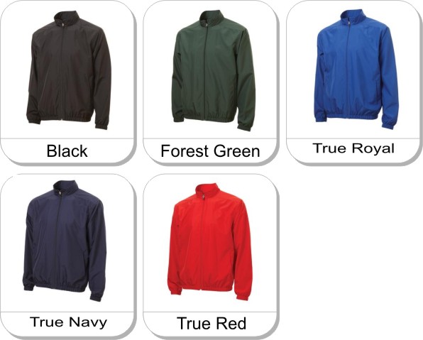 HE AUTHENTIC T-SHIRT COMPANY� Pro Team Jacket is available in the following colours: Black,  Forest Green,  True Navy,  True Red,  True Royal