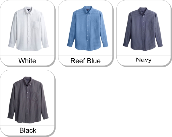 (M) BREWAR Long sleeve shirt is available in the following colours: White,  Reef Blue,  Navy,  Black